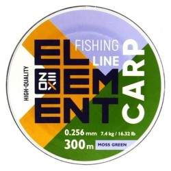 Волосінь на вудлище, ZEOX Element Carp Moss Green, 300м, перетин 0,256мм